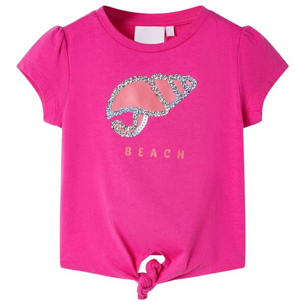 T-shirt pour enfants rose fonc&eacute; 128