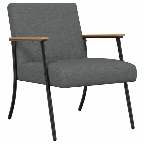 vidaXL fauteuil Gris fonc&eacute; 59 x 75 x 78 cm tissu