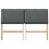 vidaXL T&ecirc;te de lit capitonn&eacute;e Gris fonc&eacute; 150 cm Pin massif