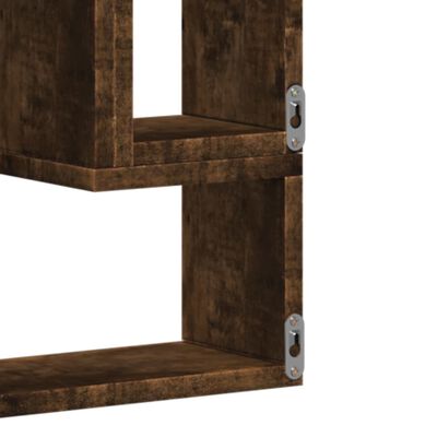 vidaXL Étagère murale chêne fumé 96x12x64 cm bois d'ingénierie