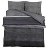vidaXL Ensemble de housse de couette gris fonc&eacute; et noir 220x240 cm coton