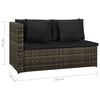vidaXL Salon de jardin 8 pcs avec coussins r&eacute;sine tress&eacute;e gris