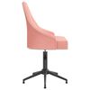 vidaXL Chaises &agrave; manger pivotantes lot de 4 Rose Velours