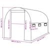 vidaXL Couverture de remplacement de serre (6,86m&sup2;) 200x343x200cm Vert
