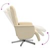 vidaXL Fauteuil inclinable de massage avec repose-pieds cr&egrave;me tissu