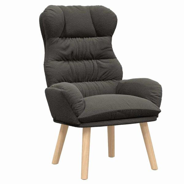 vidaXL fauteuil Gris fonc&eacute; 69 x 74 x 93 cm Tissu Sherpa