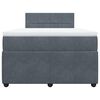 vidaXL Sommier &agrave; lattes de lit et matelas Gris fonc&eacute; 120x200cm Velours