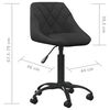 vidaXL Chaise de bureau Noir Velours