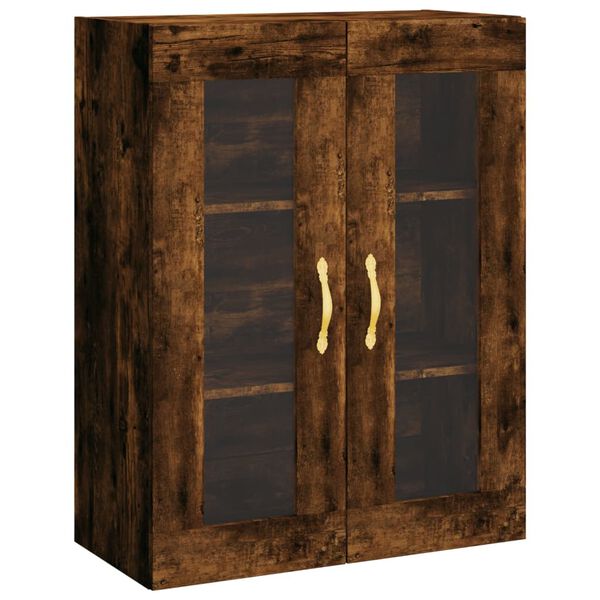 vidaXL Armoire murale ch&ecirc;ne fum&eacute; 69,5x34x90 cm