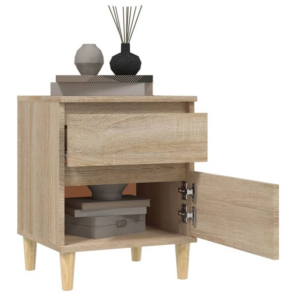 vidaXL Table de chevet Ch&ecirc;ne sonoma 40x35x50 cm