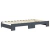 vidaXL Lit de jour et gigogne et matelas gris foncé 100x200 cm velours