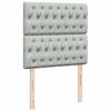 vidaXL Sommier &agrave; lattes de lit et matelas Gris clair 80x200 cm Velours