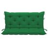 vidaXL Balancelle avec coussin vert 120 cm Bois de teck solide