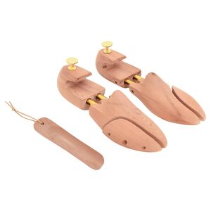 vidaXL Tendeur de chaussures avec chausse-pied EU 36-37 bois de c&egrave;dre