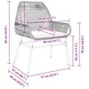 vidaXL Ensemble de salle &agrave; manger pour jardin 5 pcs Marron polyrotin