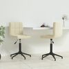 vidaXL Chaises pivotantes &agrave; manger lot de 2 Cr&egrave;me Velours