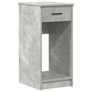vidaXL Support de tour d'ordinateur et tiroir gris b&eacute;ton 35x45x77 cm