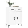 vidaXL Buffet Blanc brillant 69,5x34x90 cm Bois d'ing&eacute;nierie