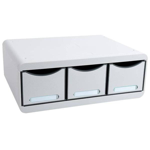 Exacompta Set de tiroirs de bureau Office 3 tiroirs Gris clair