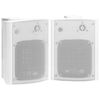 vidaXL Haut-parleurs st&eacute;r&eacute;o muraux 2pcs Blanc Int&eacute;rieur Ext&eacute;rieur 120W