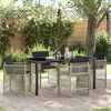 vidaXL Ensemble de salle &agrave; manger pour jardin 5 pcs Gris clair
