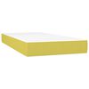 vidaXL Sommier &agrave; lattes de lit matelas et LED Vert 90x190 cm Tissu