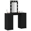 vidaXL Table de Toilette Noir 102 x 33 x 135 cm Bois d'ing&eacute;nierie