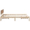 vidaXL Cadre de lit avec t&ecirc;te de lit Naturel 120 x 200 cm Pin massif