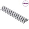 vidaXL Tige filet&eacute;e 12 pi&egrave;ces Argent&eacute; 6 x 170 mm Acier