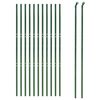 vidaXL Cl&ocirc;ture en treillis m&eacute;tallique vert 2x25 m acier galvanis&eacute;