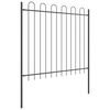 vidaXL Cl&ocirc;ture de jardin 8 pcs Gris 13,6 x 1,5 m