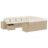 vidaXL Salon de jardin 11 pcs avec coussins beige r&eacute;sine tress&eacute;e