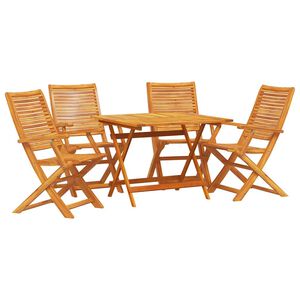 vidaXL Ensemble de salle &agrave; manger pour jardin 5 pc Marron