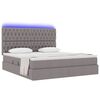 vidaXL Lit avec rangement et LED avec LED Taupe 180 x 200 cm Polyester