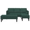 vidaXL Ensemble de Canap&eacute;s avec coussin 2 pcs Vert fonc&eacute; Polyester