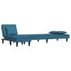 vidaXL Canap&eacute;-lit en forme de L bleu 255x140x70 cm velours