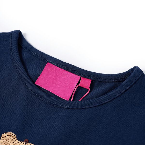 T-shirt enfants &agrave; manches longues bleu marine 116