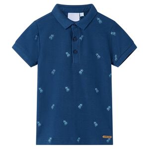 Polo pour enfants bleu fonc&eacute; 92