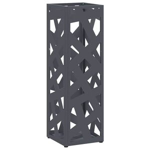 vidaXL Porte-parapluie Anthracite 15,5 x 15,5 x 49 cm M&eacute;tal