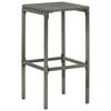 vidaXL Ensemble de bar de jardin avec coussins 3 pcs Gris