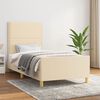 vidaXL Cadre de lit sans matelas cr&egrave;me 90x190 cm tissu