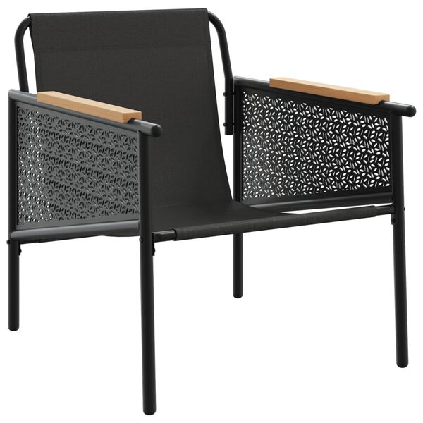 vidaXL Chaises de jardin avec coussins lot de 2 noir acier