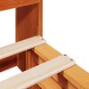 vidaXL Lit biblioth&egrave;que sans matelas cire marron 200x200cm bois massif