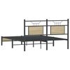 vidaXL Cadre de lit sans matelas ch&ecirc;ne sonoma 137x190 cm