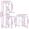 vidaXL Ensemble de mobilier de salle de bain 4 pcs Bois Ancien