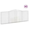 vidaXL Paniers &agrave; gabions arqu&eacute;s 5 pcs 400x30x140/160 cm Fer galvanis&eacute;