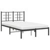 vidaXL Cadre de lit m&eacute;tal sans matelas avec t&ecirc;te de lit noir 120x190cm
