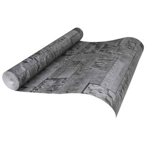 vidaXL Papier peint en pierre 3D Noir 10 x 0,53 m Tissu non tiss&eacute;