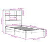 vidaXL Lit biblioth&egrave;que sans matelas 90x190 cm bois de pin massif