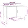 vidaXL Armoire lavabo de salle de bain sonoma gris bois d'ing&eacute;nierie